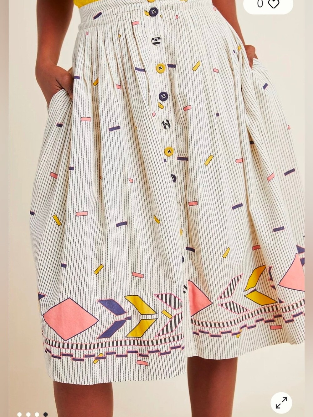 Anthropologie Vineet Bahl Manalie Midi Skirt-size 12